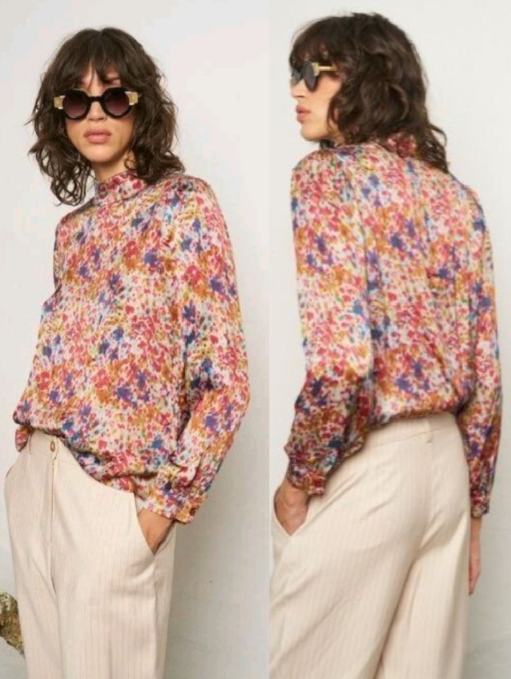 Sita Murt Watercolor Rayon Blouse Artsy